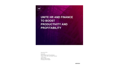 Aberdeen Report: Unite Finance en HR om de productiviteit en winstgevendheid te verhogen