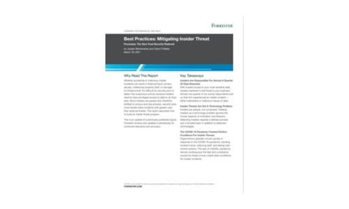 Proofpoint opgenomen in 2021 Forrester Report over best practices: verzachtende insider -bedreigingen