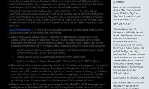 De totale economische impact van Adobe Document Cloud & Microsoft Spotlight